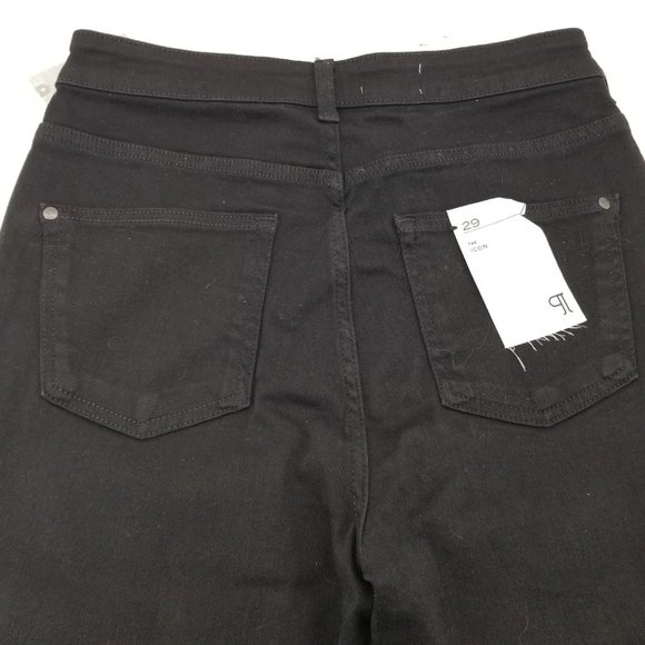 Pilcro Jeans Womens The Icon Black Wide Leg Flare Jeans Stretch Pockets Sz 29 P - Picture 8 of 9